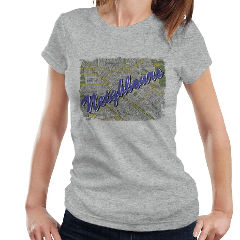 Neighbours 1987 Map Women's T-Shirt Iron Safe Non-Iron Wrinkle Free