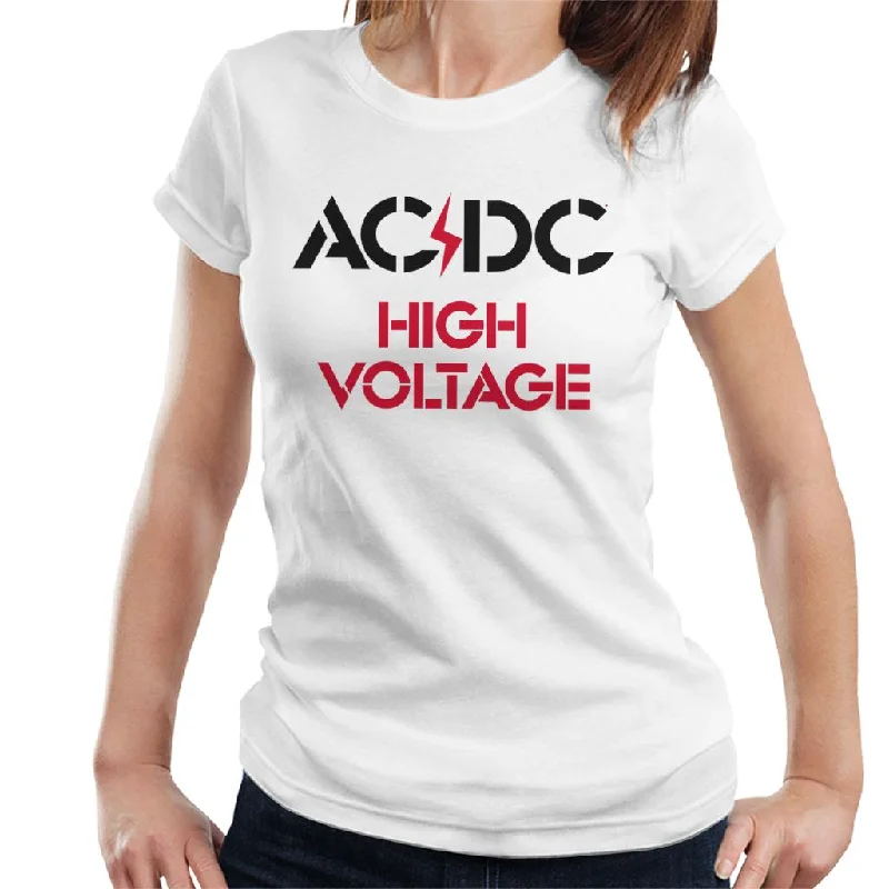 AC/DC High Voltage Women's T-Shirt Mesh Canvas Denim