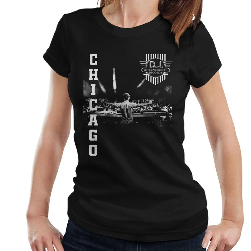 DJ International Chicago Live Women's T-Shirt Anti-Shrink Durable Soft