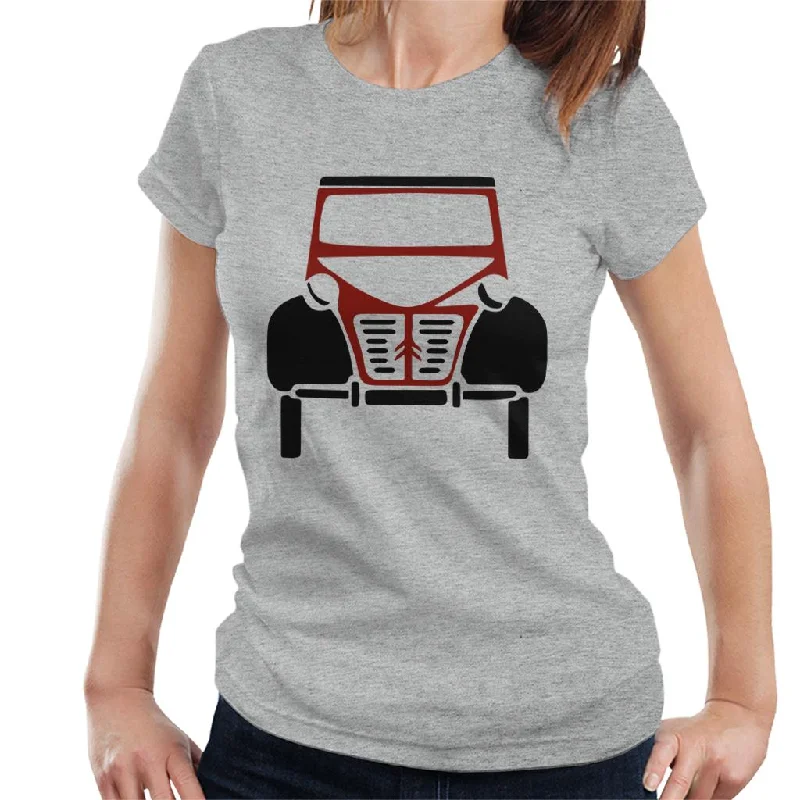 Citroën Classic 2CV Women's T-Shirt Embroidered Appliqued Beaded