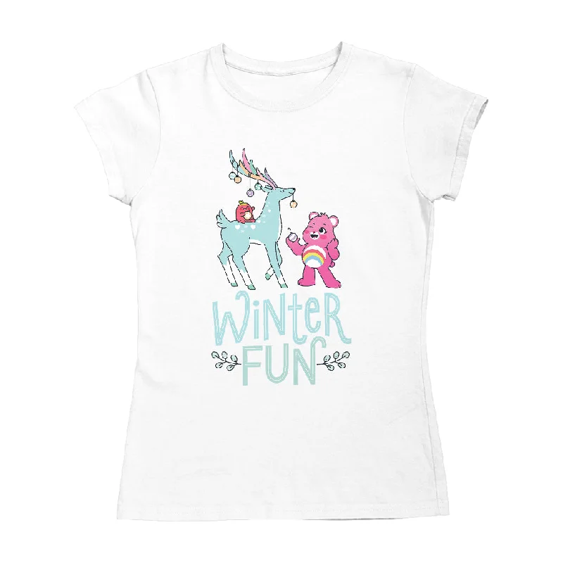 Care Bears Unlock The Magic Christmas Winter Fun Women's T-Shirt Print Jacquard Patchwork Care Bears Unlock The Magic Christmas Winter Fun Women's T-Shirt Print Jacquard Patchwork