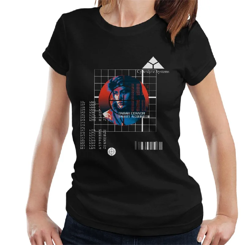 Terminator Sarah Connor Target Acquired Women's T-Shirt Lace Blend Ribbed Blend Corduroy Blend