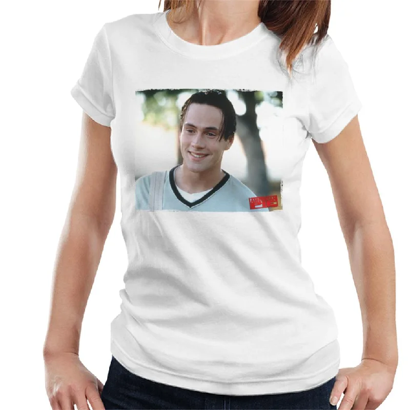 American Pie Oz Smiling Women's T-Shirt Mesh Blend Leather Blend Suede Blend