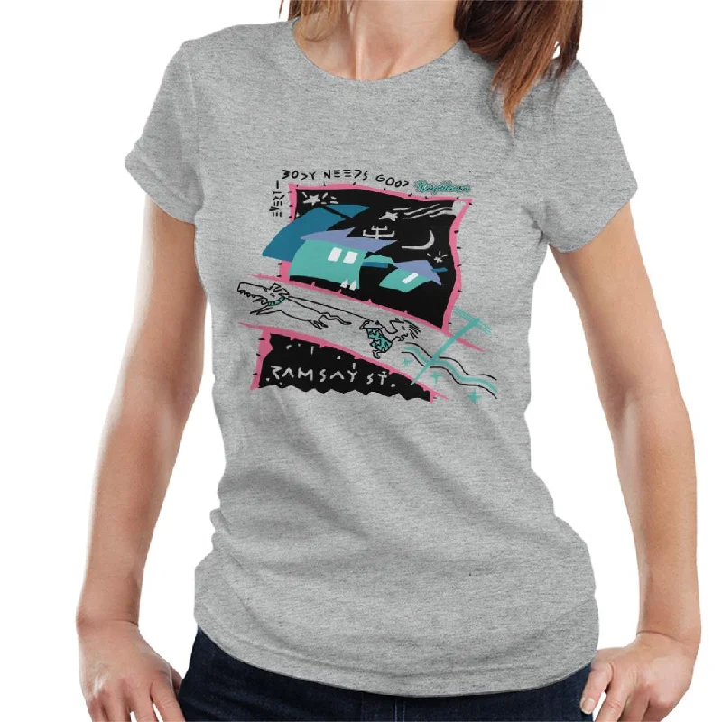 Neighbours Retro Montage Women's T-Shirt Cashmere Blend Cotton Blend Poly Blend