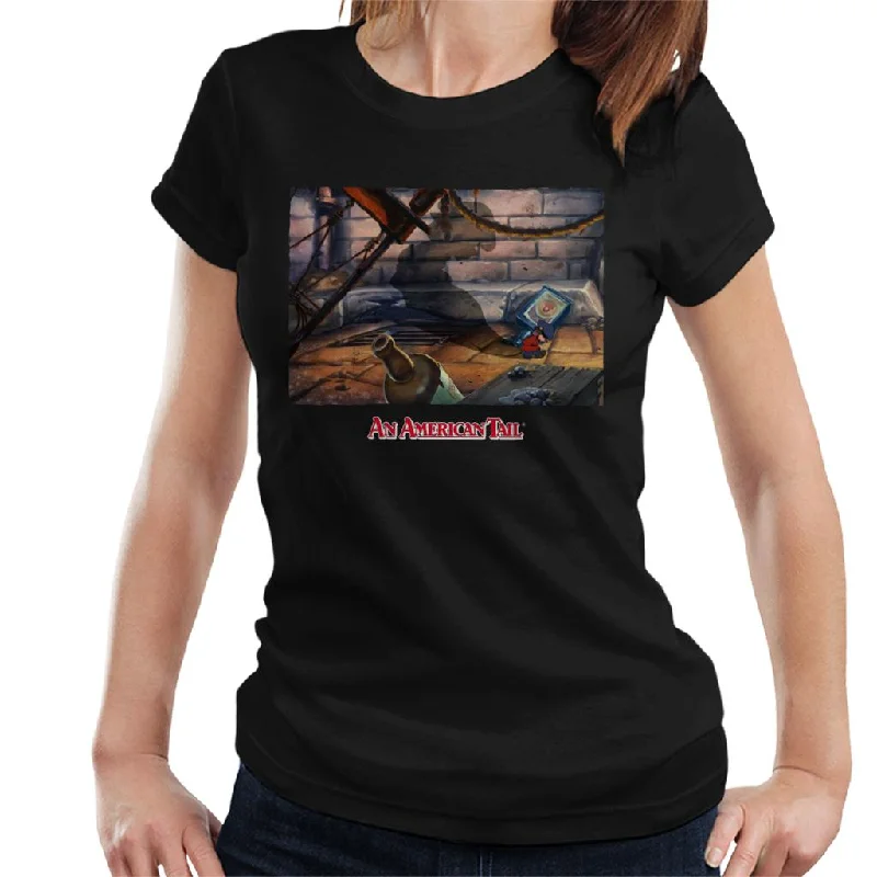 An American Tail Fievels Shadow Women's T-Shirt Wool Fabric Cashmere Fabric Tweed Fabric An American Tail Fievels Shadow Women's T-Shirt Wool Fabric Cashmere Fabric Tweed Fabric