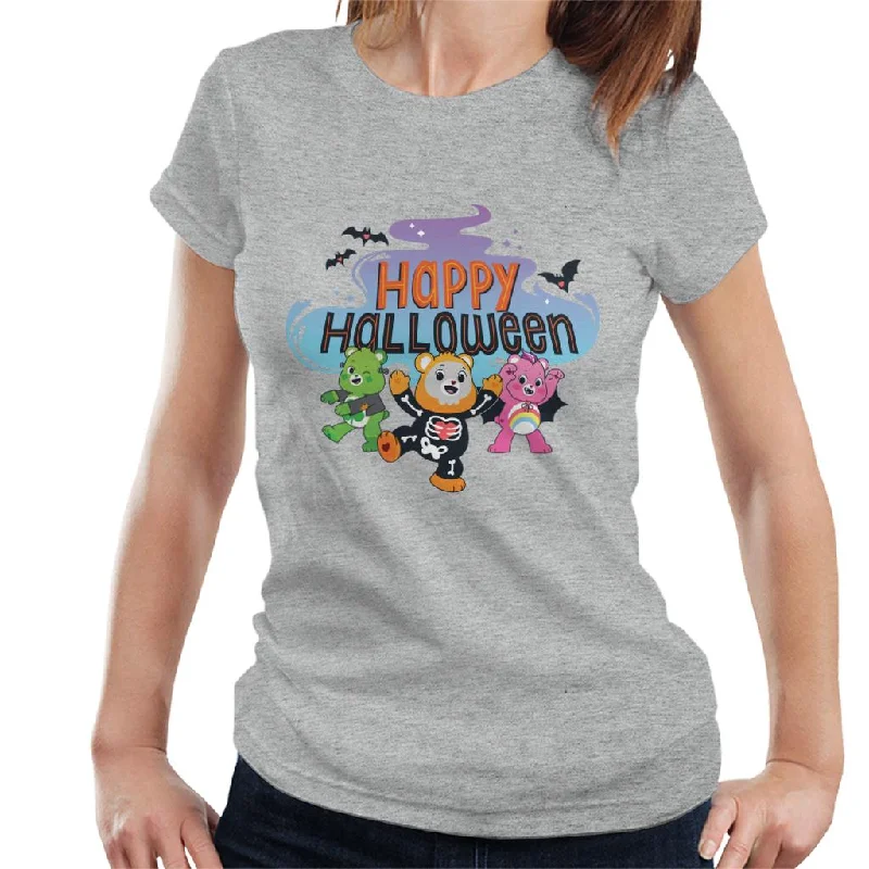 Care Bears UTM Happy Halloween Women's T-Shirt Notch Collar Peter Pan Collar Cowl Neck Care Bears UTM Happy Halloween Women's T-Shirt Notch Collar Peter Pan Collar Cowl Neck