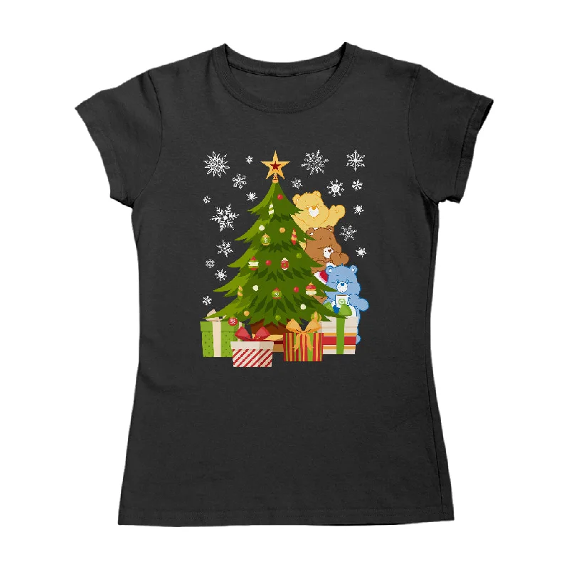 Care Bears Christmas Behind The Christmas Tree Women's T-Shirt Handmade Hand-knitted Hand-woven Care Bears Christmas Behind The Christmas Tree Women's T-Shirt Handmade Hand-knitted Hand-woven