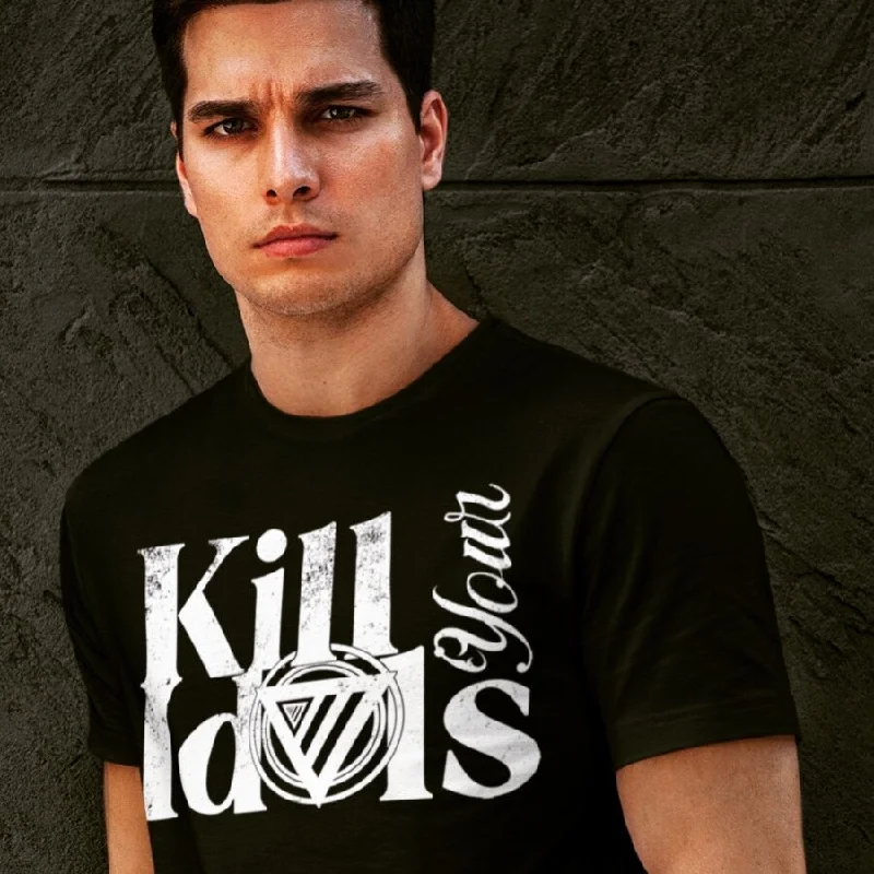 Kill Your Idols Unisex T-Shirt V-Neck T-Shirt Long Sleeve Cotton