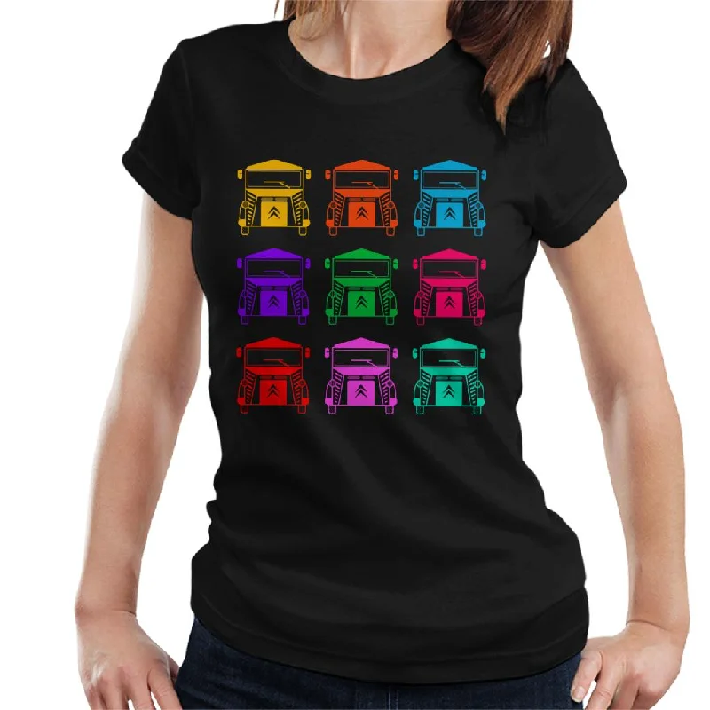Citroën Vintage Type H Van Colour Pattern Women's T-Shirt Satin Blend Silk Blend Wool Blend Citroën Vintage Type H Van Colour Pattern Women's T-Shirt Satin Blend Silk Blend Wool Blend