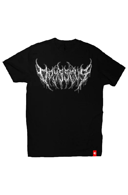 Metal Logo Unisex T-Shirt Front Pockets Side Pockets Patch Pockets