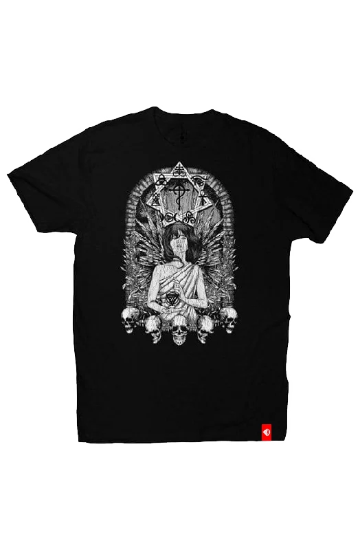 Heptagram Unisex T-Shirt Chenille Fabric Brocade Fabric Lace Fabric