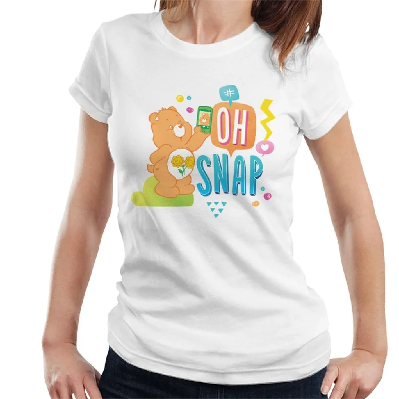 Care Bears Friend Bear Oh Snap Women's T-Shirt Solid Color Striped Floral