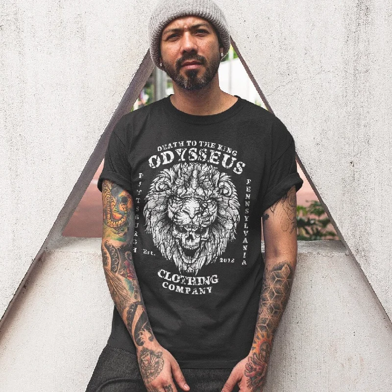 Death to the King Unisex T-Shirt Hooded Caped Shawl Collar