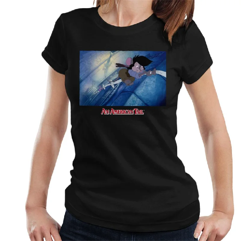 An American Tail Toni Toponi Rope Women's T-Shirt Collared Crew Neck Turtle Neck