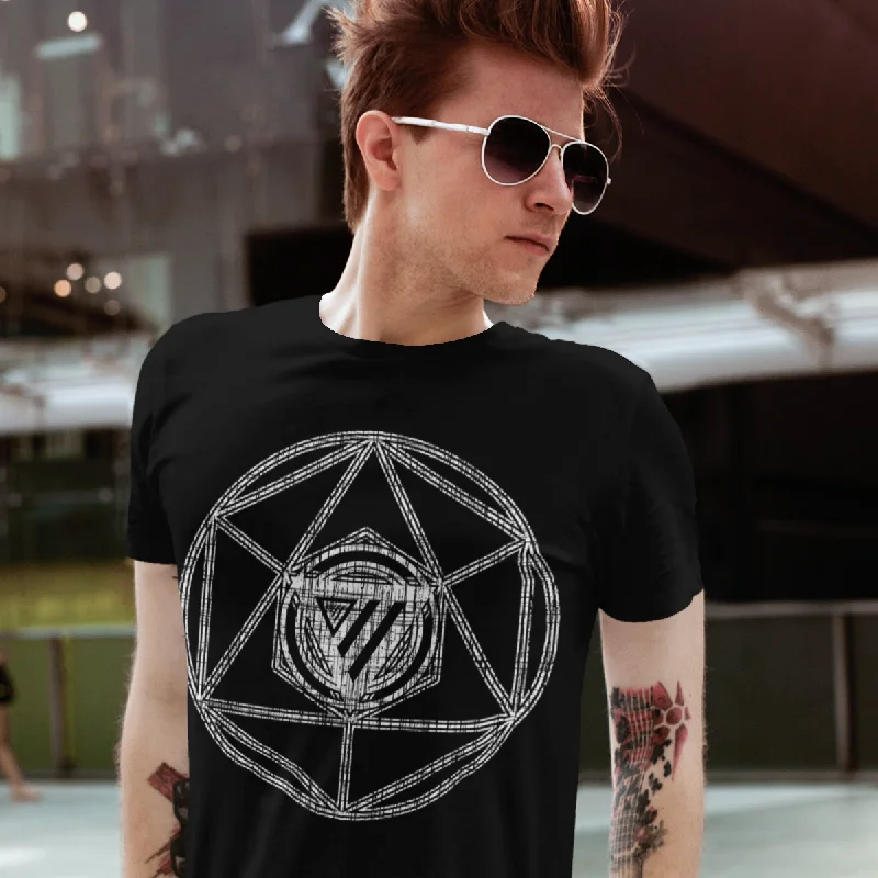 GeoMetrik Unisex T-Shirt Lace Blend Ribbed Blend Corduroy Blend