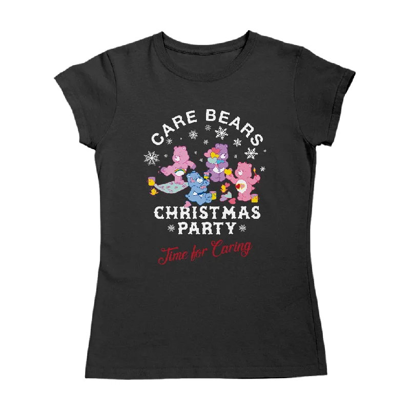 Care Bears Christmas Party Time For Caring Women's T-Shirt Chenille Brocade Lace