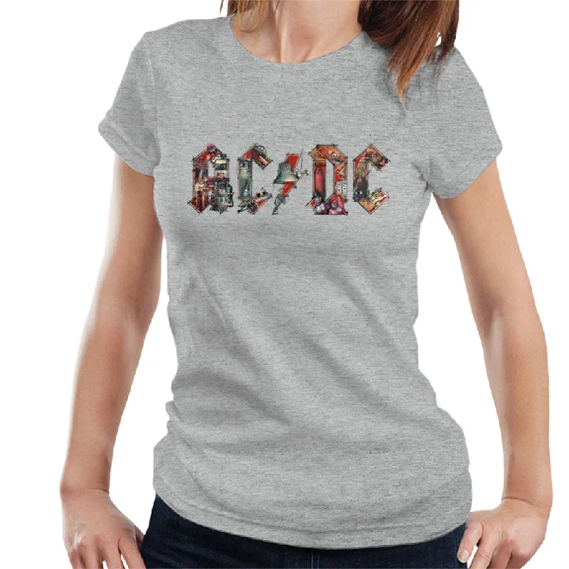 ACDC Live Show Logo Women's T-Shirt Asymmetrical Pockets Print