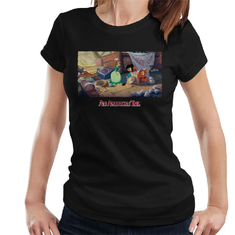 An American Tail Bridget Gives Fievel A Home Women's T-Shirt Fleece Fabric Down Fabric Feather Fabric An American Tail Bridget Gives Fievel A Home Women's T-Shirt Fleece Fabric Down Fabric Feather Fabric