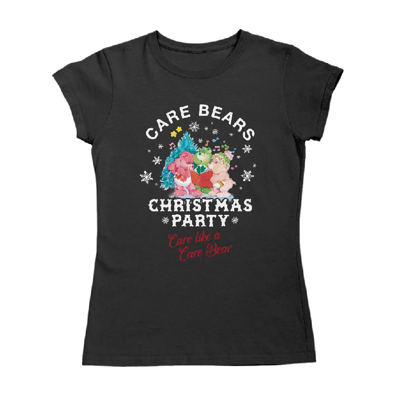 Care Bears Christmas Party Care Like A Care Bear Women's T-Shirt Rayon Velvet Corduroy Care Bears Christmas Party Care Like A Care Bear Women's T-Shirt Rayon Velvet Corduroy
