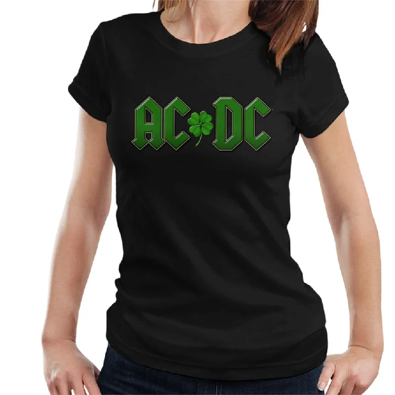 ACDC St Patricks Day Logo Women's T-Shirt Anti-Pilling Machine Wash Handmade