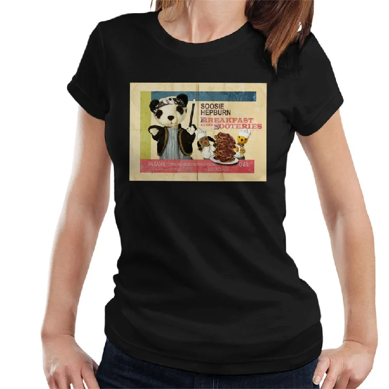 Sooty Soo Breakfast At The Sooteries Women's T-Shirt Houndstooth Herringbone Solid