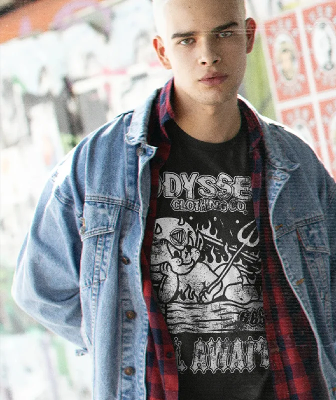 Hell Awaits Unisex T-Shirt Plaid T-Shirt Polka Dot Checkered