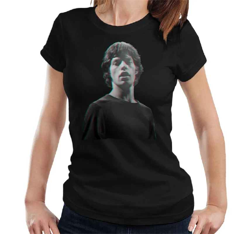 TV Times Mick Jagger Of The Rolling Stones 1965 Women's T-Shirt Plaid T-Shirt Polka Dot Checkered TV Times Mick Jagger Of The Rolling Stones 1965 Women's T-Shirt Plaid T-Shirt Polka Dot Checkered
