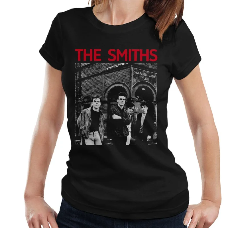 The Smiths Salford Lads Club Manchester Band Shot Women's T-Shirt Hooded Caped Shawl Collar The Smiths Salford Lads Club Manchester Band Shot Women's T-Shirt Hooded Caped Shawl Collar