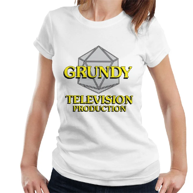Neighbours Grundy Television Production Women's T-Shirt Zippered Front Buttoned Front Snap Front