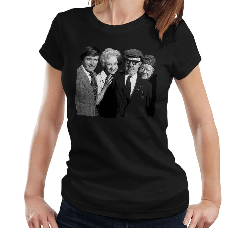 TV Times Select Cast Of Coronation Street 1975 Women's T-Shirt Asymmetrical Pockets Print TV Times Select Cast Of Coronation Street 1975 Women's T-Shirt Asymmetrical Pockets Print