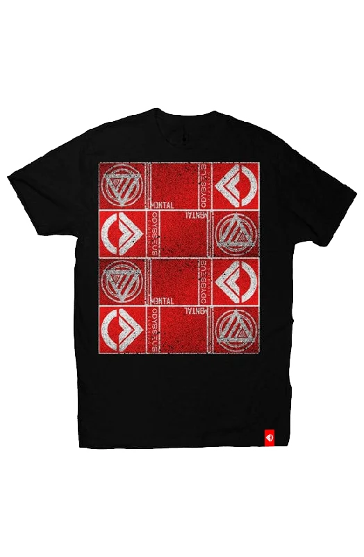LA Mental (Stacked) Unisex T-Shirt Polka Dot Checkered Tartan