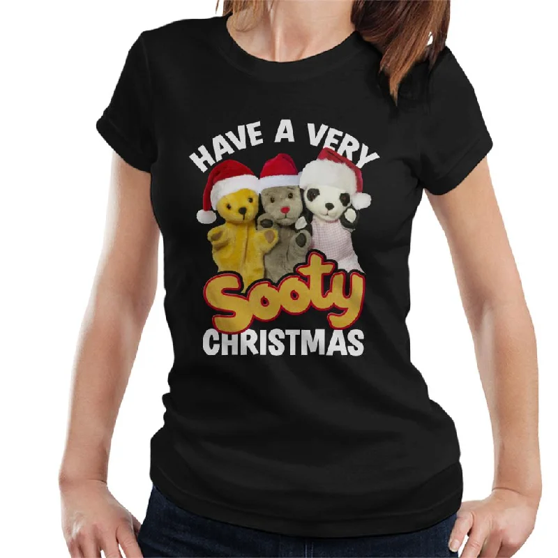 Sooty Christmas Have A Very Sooty Christmas Women's T-Shirt Seamless Knitted Crochet Sooty Christmas Have A Very Sooty Christmas Women's T-Shirt Seamless Knitted Crochet