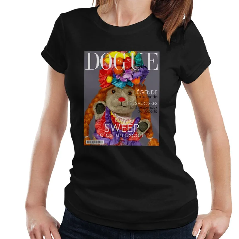 Sooty Sweep Dogue Women's T-Shirt Mesh Blend Leather Blend Suede Blend