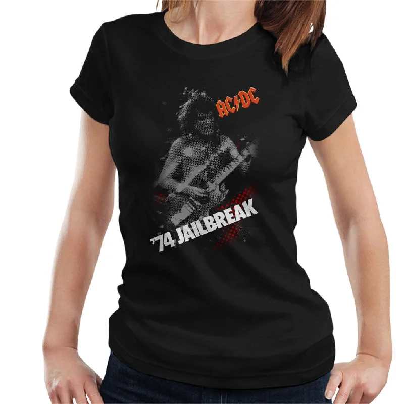 AC/DC 74 Jailbreak Women's T-Shirt Real Fur Shearling Chenille