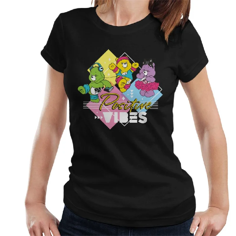 Care Bears Good Luck Bear Positive Vibes White Text Women's T-Shirt Asymmetrical Pockets Print Care Bears Good Luck Bear Positive Vibes White Text Women's T-Shirt Asymmetrical Pockets Print