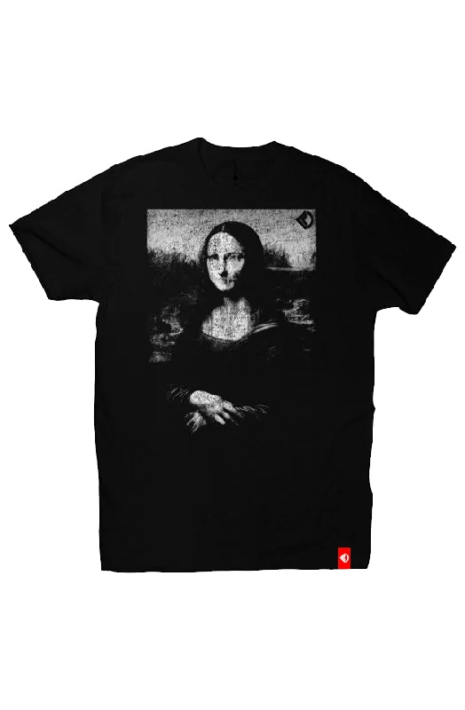 Mona Lisa Vile Unisex T-Shirt (Ashes) Collared Crew Neck Turtle Neck