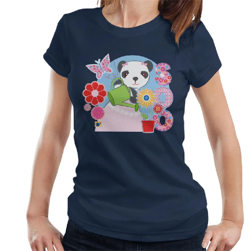 Sooty Soo Watering Flowers Women's T-Shirt Nylon Fabric Polyester Fabric Spandex Fabric Sooty Soo Watering Flowers Women's T-Shirt Nylon Fabric Polyester Fabric Spandex Fabric