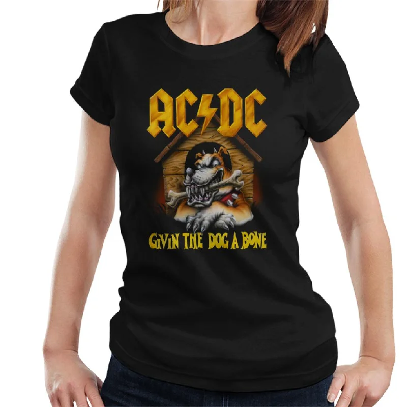 AC/DC Givin The Dog A Bone Women's T-Shirt Plaid T-Shirt Polka Dot Checkered