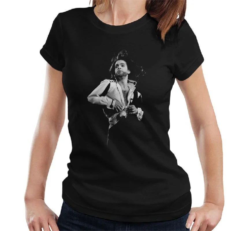 Prince Nude Tour 1991 Jazzy Shirt Women's T-Shirt Striped Floral Plaid