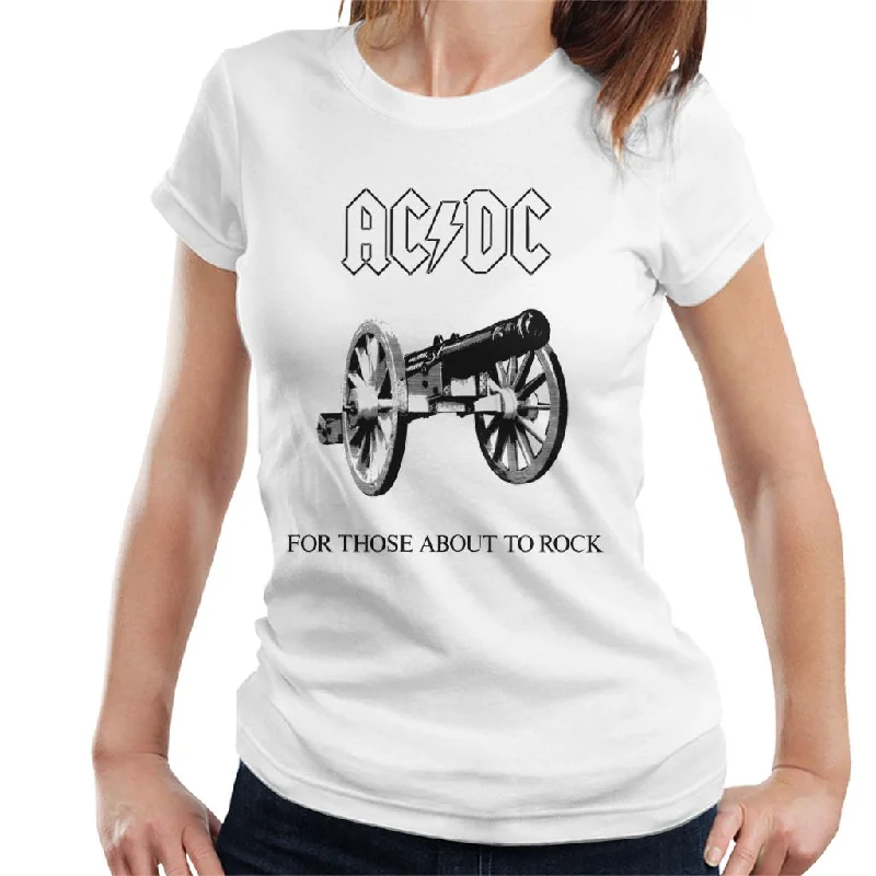 AC/DC For Those About To Rock Women's T-Shirt Elasticated Padded Insulated