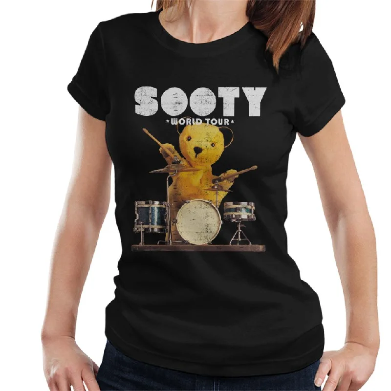 Sooty World Tour Drums Women's T-Shirt Faux Fur Fabric Real Fur Fabric Shearling Fabric Sooty World Tour Drums Women's T-Shirt Faux Fur Fabric Real Fur Fabric Shearling Fabric