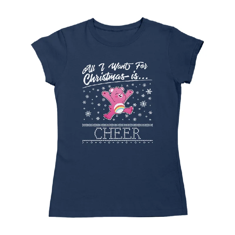 Care Bears UTM Christmas All I Want For Christmas Is Cheer Women's T-Shirt Machine Wash Dry Clean Hand Wash Care Bears UTM Christmas All I Want For Christmas Is Cheer Women's T-Shirt Machine Wash Dry Clean Hand Wash