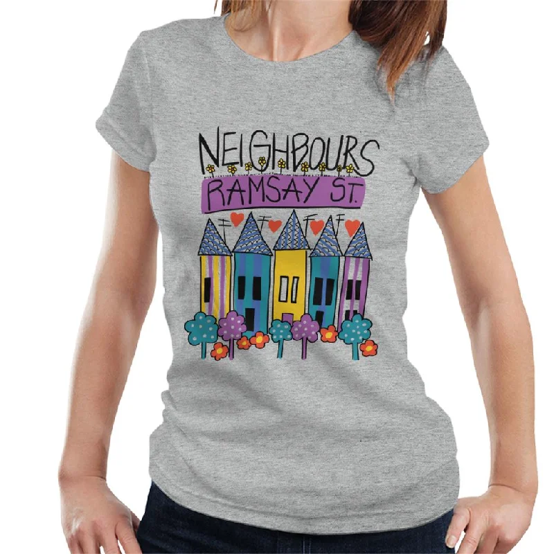 Neighbours Retro Ramsay St Women's T-Shirt Polka Dot Checkered Tartan