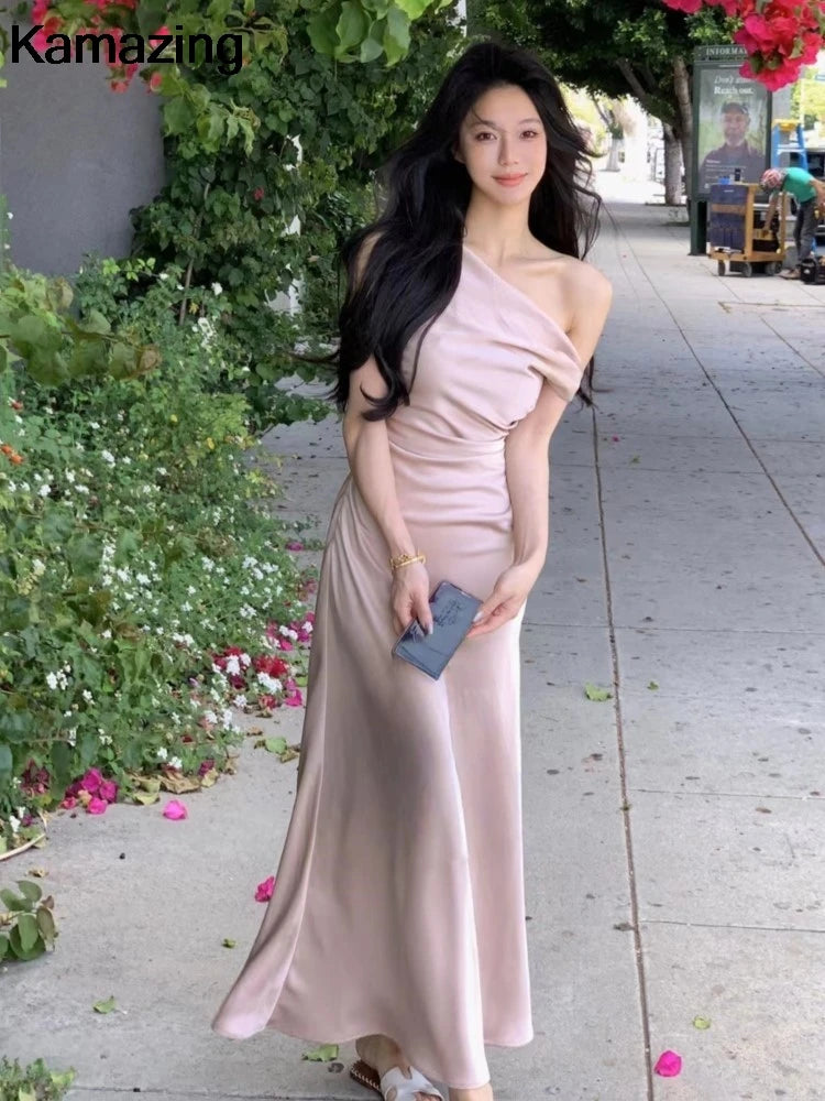 Advbridge Women Elegant Solid Evening Party Dresses Summer Fashion Korean Graduation Formal Dress Off Shoulder Slim Vestidos Clothing Tunics Print Colorful Advbridge Women Elegant Solid Evening Party Dresses Summer Fashion Korean Graduation Formal Dress Off Shoulder Slim Vestidos Clothing Tunics Print Colorful