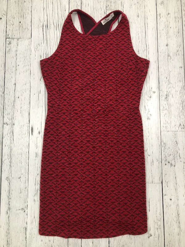 Hollister red patterned dress - Hers M Tunics Satin smooth