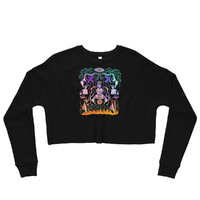 Realm Beyond Materials Graphic Crop Sweatshirt Graphic Hoodie Design Print