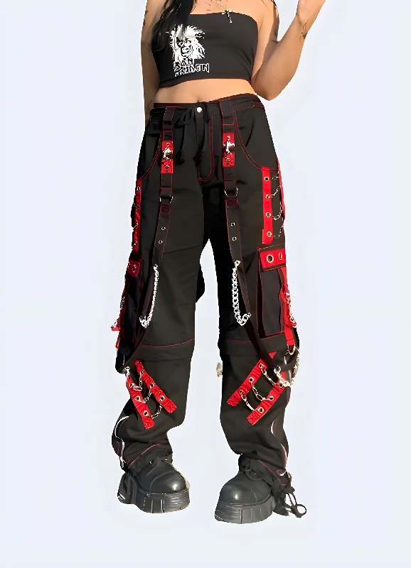 Cyberpunk Pants Women Casual Wide Pants