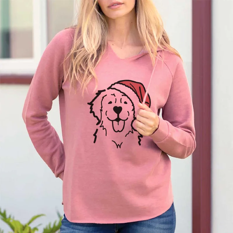 Jolly Golden Retriever - Cali Wave Hooded Sweatshirt Hoodie with Back Slit Movement Comfort Jolly Golden Retriever - Cali Wave Hooded Sweatshirt Hoodie with Back Slit Movement Comfort
