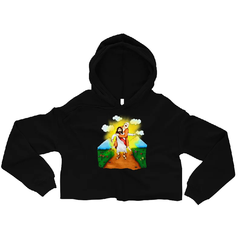 Back to Love and Happiness Graphic Crop Hoodie Hoodie with Front Slit Layering Stylish Back to Love and Happiness Graphic Crop Hoodie Hoodie with Front Slit Layering Stylish