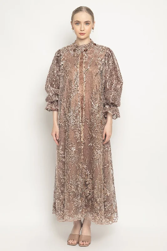 Azalia Dress in Mocca Bodycon Club Sequined